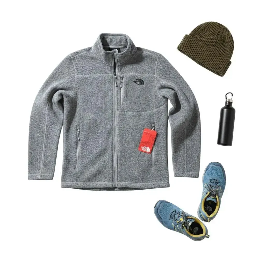 North Face Gordon Lyon Sweater Fleece Full Zip Jacket Mens M Gray NWT Microsoft